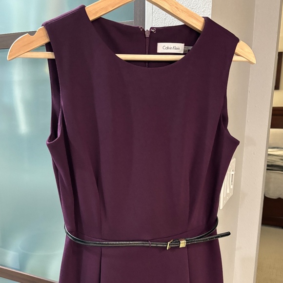 Calvin Klein A-line Fit & Flare Dress - Purple Size 6P - Picture 5 of 11